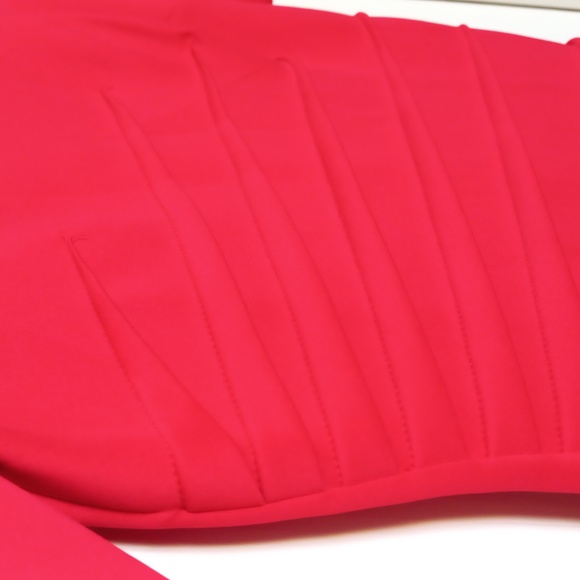 Bright Red Sleeved Dress XS - Picture 3 of 6